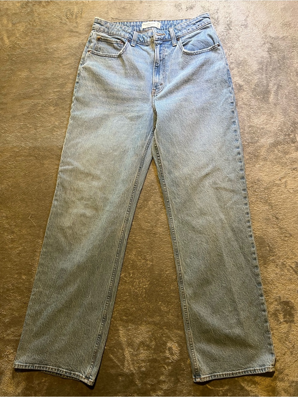 Abercrombie & Fitch Light Blue Relaxed Straight Jeans